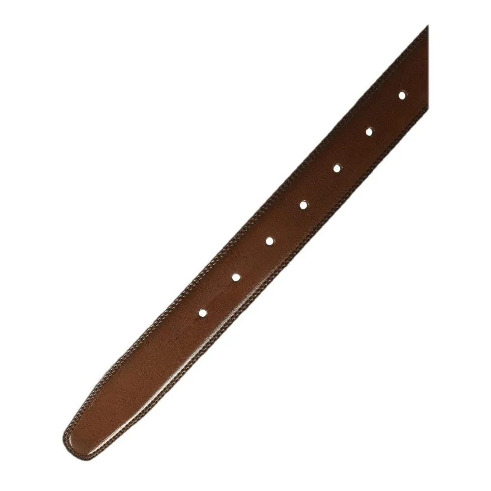 Perry Ellis Mens Reversible Belt Brown Black Leather Silver Buckle Size 34 36 - Picture 2 of 4